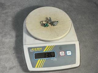 Conjunto Oro Blanco Esmeraldas y Diamantes
