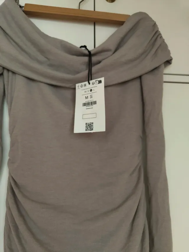 Vestido beige largo talla M