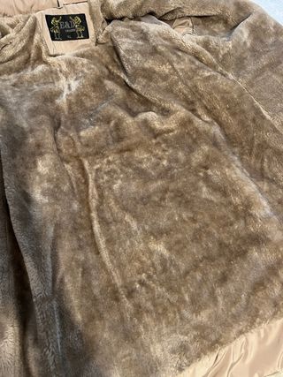 Abrigo Plumón Mujer Beige Nuevo