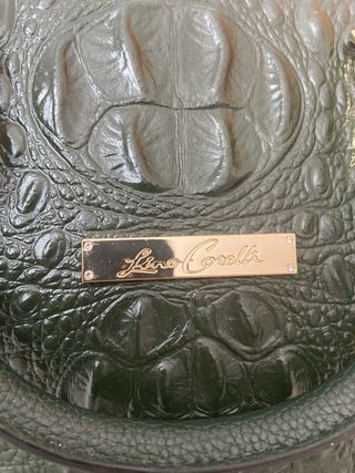 Bolso Lino Corella Verde Cocodrilo