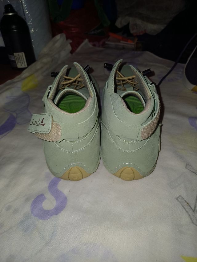 Botas de couro verde