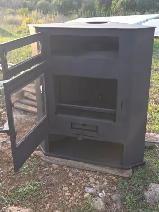 Estufa Leña R5 Horno Max Negra