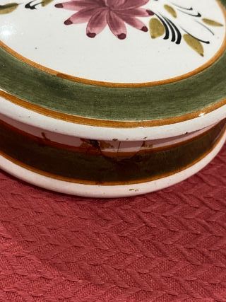 Joyero antiguo de porcelana con flores