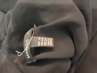 Vestido negro sin mangas con cuello Peter Pan XS