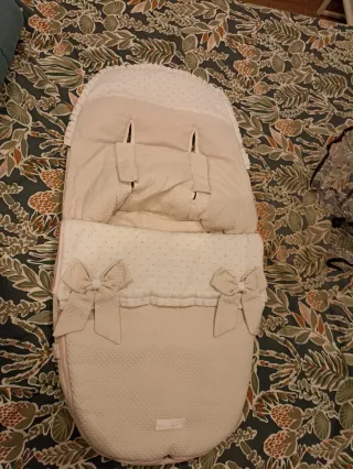 Saco para silla de paseo rosa claro