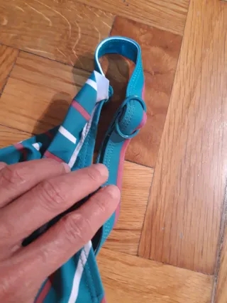 Bañador Talla 44 Rayas Verde y Rojo