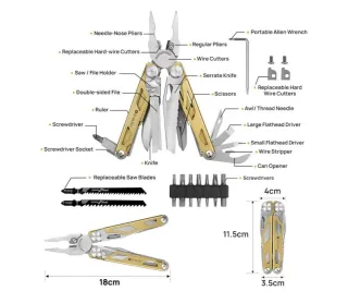 BIBURY Alicates Multiusos Acero Inoxidable
