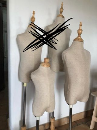 2 Maniquíes Beige Casi Sin Uso 30 e la unidad 