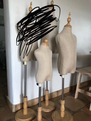 2 Maniquíes Beige Casi Sin Uso 30 e la unidad 