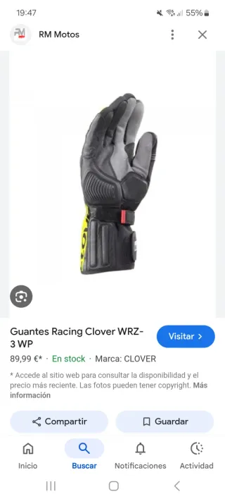 Guantes Invierno Clover WRZ-3 XL Negro/Amarillo