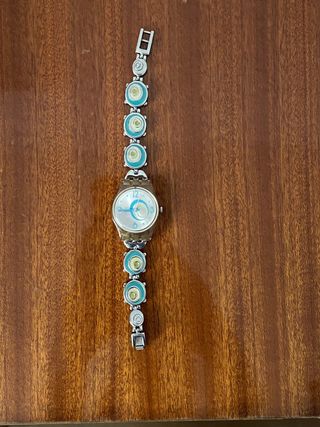 Reloj Swatch swiss Plata y Turquesa