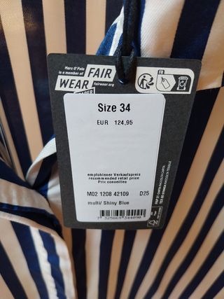 Blusa Marc O'Polo Rayas Azul Talla 34