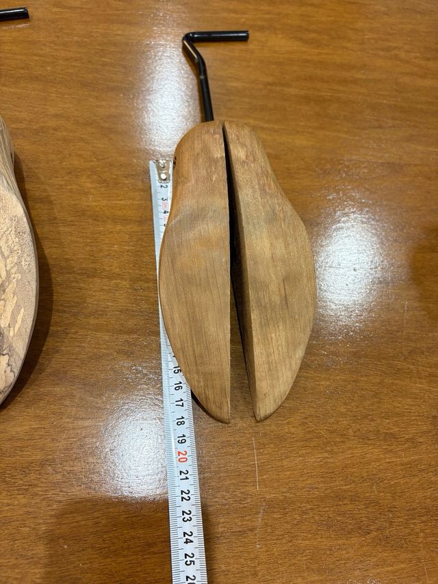 2 Tendiscarpe Vintage Legno Metallo