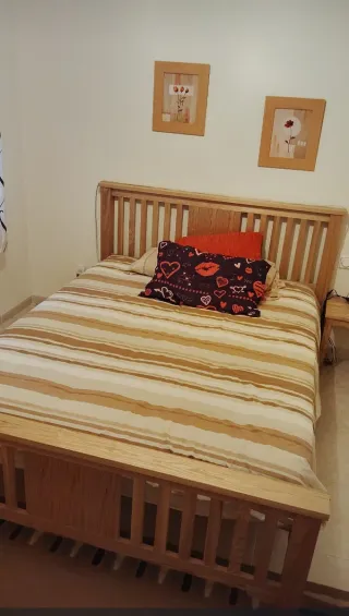 Cama Matrimonio Madera, opción comprar con colchon