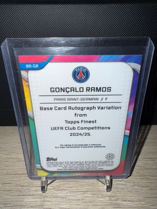 Carta Gonçalo Ramos PSG Topps Finest Autograph