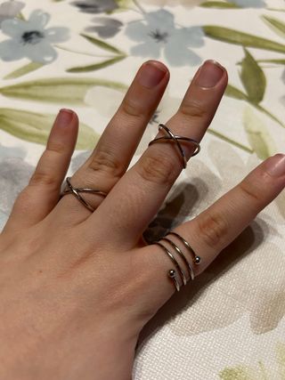 Pack 3 Anillos Plata Ajustables