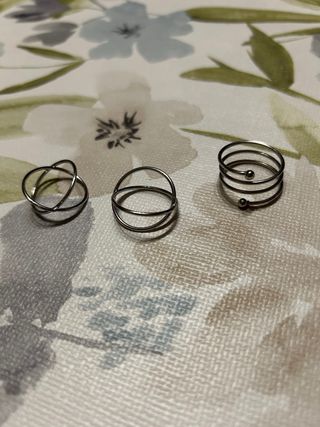 Pack 3 Anillos Plata Ajustables