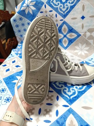 Botas Converse Piel Plataforma Gris T 37
