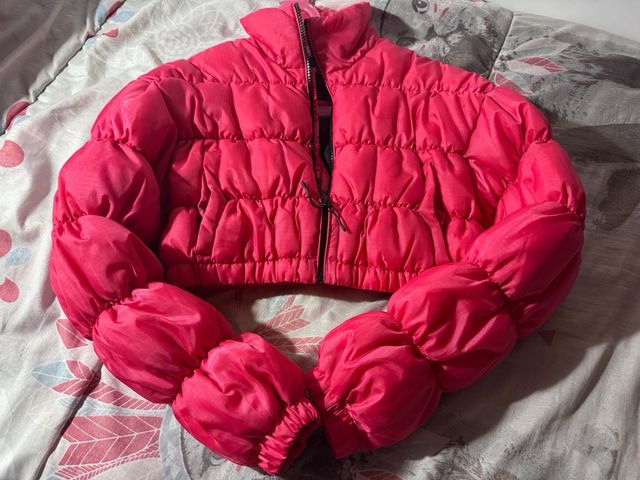 Cazadora corta niña rosa