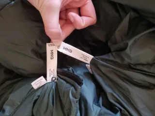 Anorak Puffer Mango T.M Oversize Verde Kaki