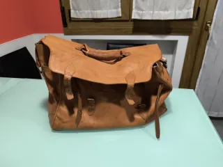 Bolso de viaje de cuero vintage