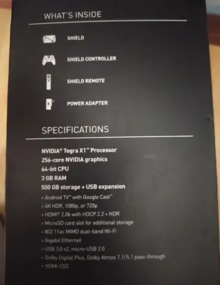 Nvidia Shield Pro 500GB 2017