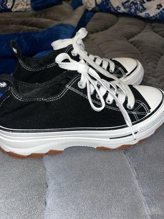 Zapatillas Converse plataforma mujer negras