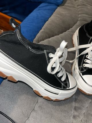 Zapatillas Converse plataforma mujer negras