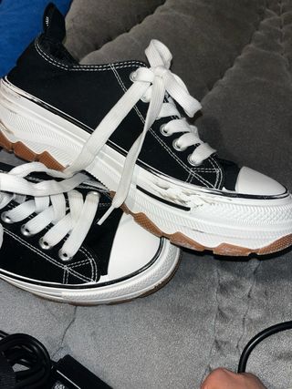 Zapatillas Converse plataforma mujer negras