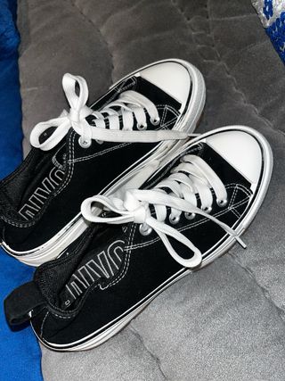 Zapatillas Converse plataforma mujer negras