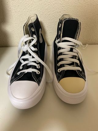 Converse Botas Negras Plataforma Nuevas