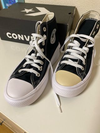 Converse Botas Negras Plataforma Nuevas