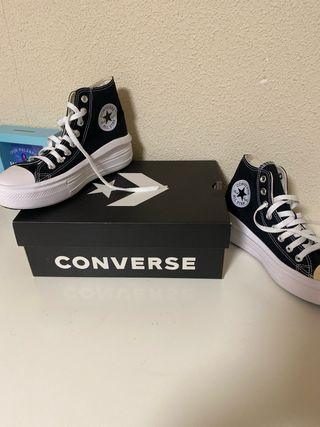 Converse Botas Negras Plataforma Nuevas