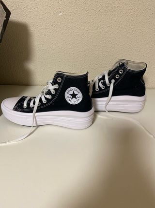 Converse Botas Negras Plataforma Nuevas