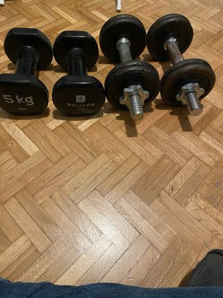 Mancuernas 5kg y 4kg (2x5kg, 2x4kg)