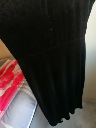 Vestido negro largo terciopelo