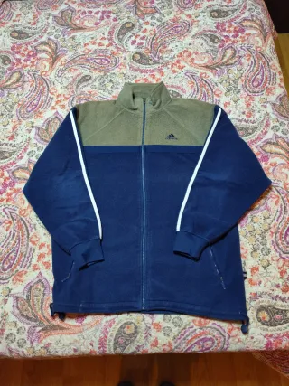 Forro polar Adidas hombre talla L azul y verde