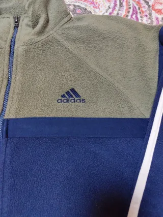 Forro polar Adidas hombre talla L azul y verde