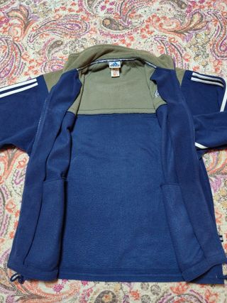 Forro polar Adidas hombre talla L azul y verde