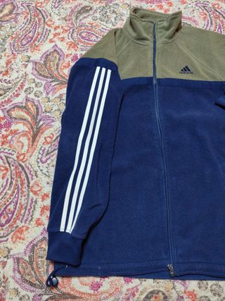 Forro polar Adidas hombre talla L azul y verde