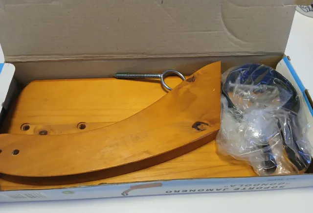 Soporte Jamonero Gondola Madera y Metal