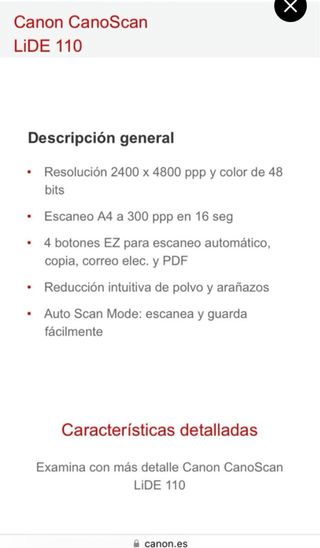 Escáner Canon CanoScan LIDE 110