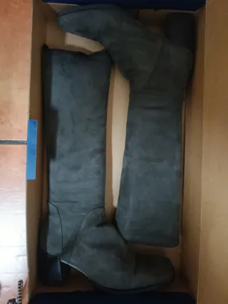 Botas altas grises mujer