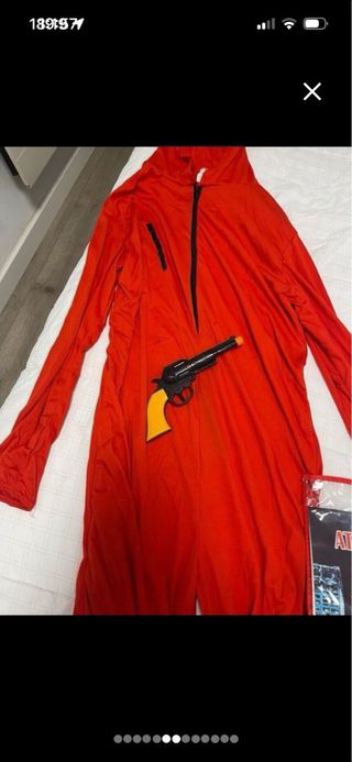 Disfraz Halloween mono con capucha 