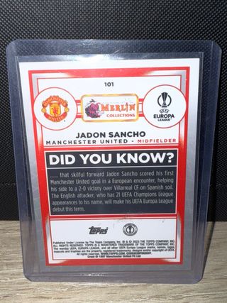 Carta Jadon Sancho Manchester United Merlin