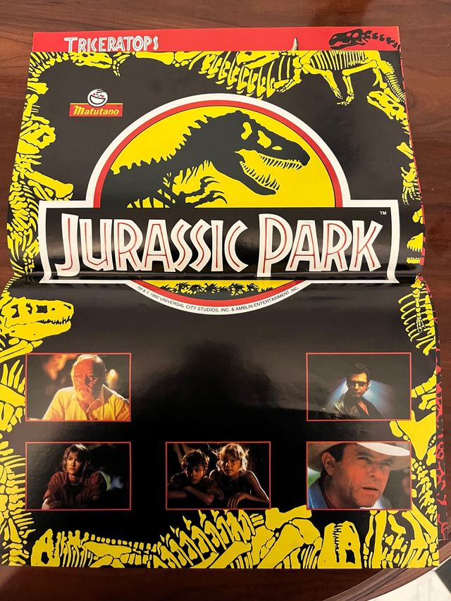 Póster Jurassic Park Triceratops Matutano