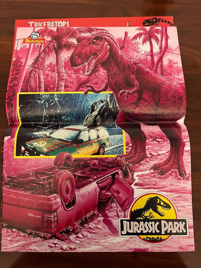 Póster Jurassic Park Triceratops Matutano