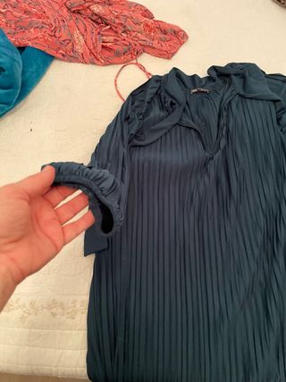 Vestido Zara plisado talla única