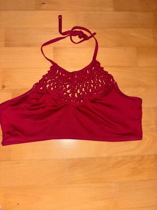 Bikini Top Rojo Crochet