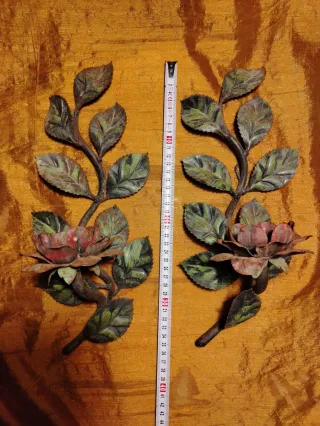 Applique metallo tralci di rosa